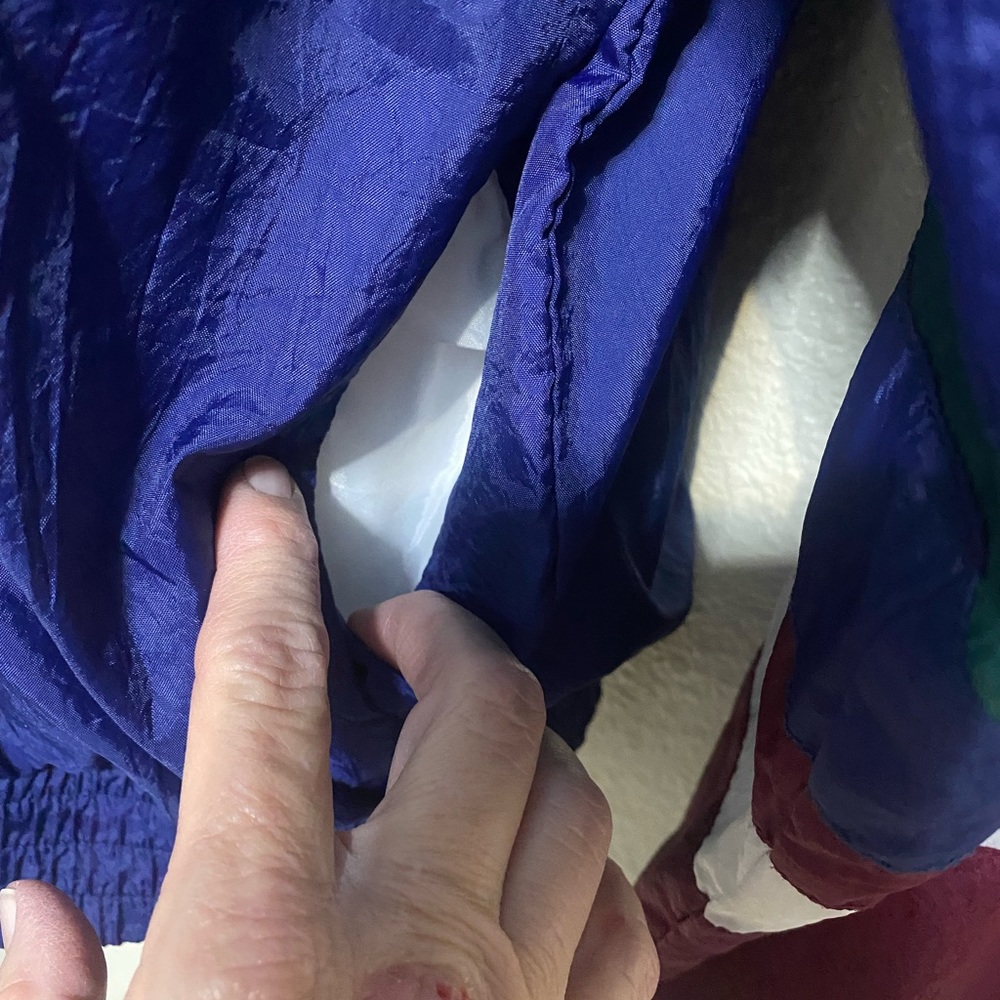 Spalding windbreaker track suit jacket, lined full‎ zip unisex size large - Picture 4 of 10